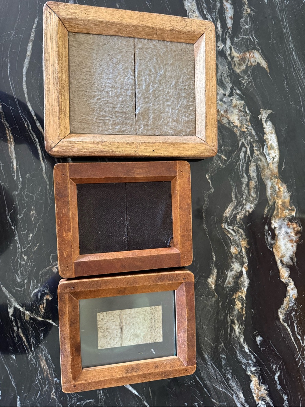 Vintage Wooden Photograph printing frames with Brass Hardware - Rustic Brown
